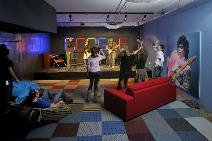 Oficinas de Google Zurich sala de conciertos